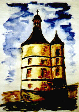 Aquarellbild Donjon