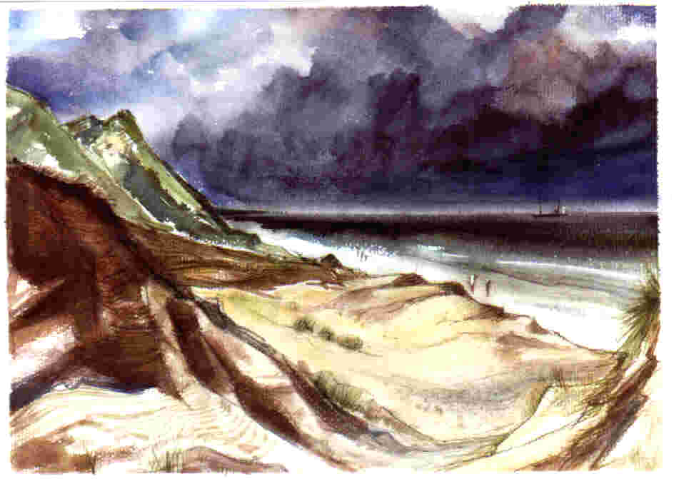 Sylt, in den Dnen, rotes Kliff