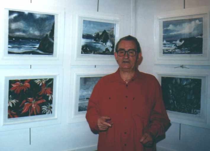 Franz Ortner bei einer Ausstellung in Ste-Genvive-des-Bois